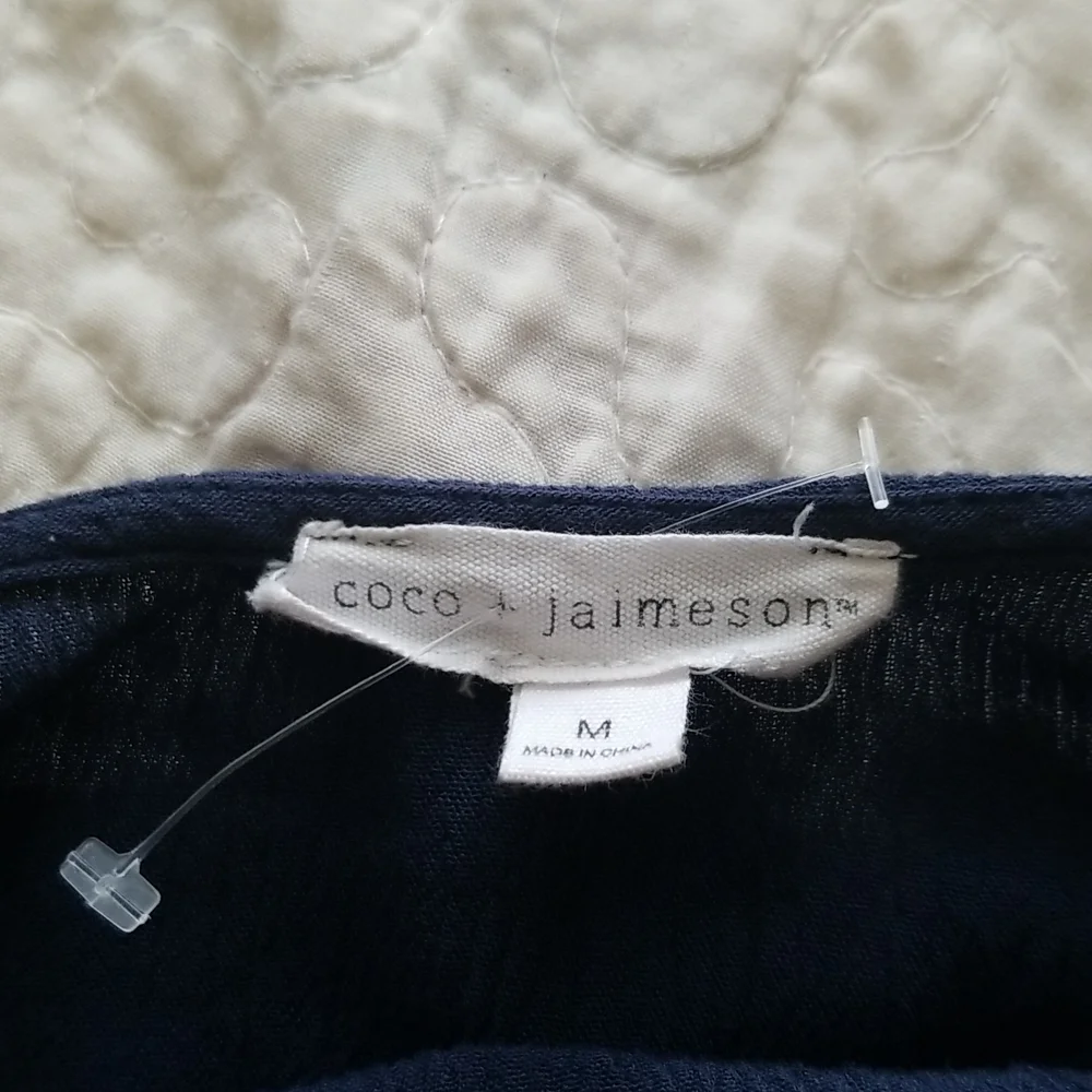 DONATED Coco + Jaimeson Navy Blue Floral Embroidered Romper DONATING 3/19 - Picture 7 of 10